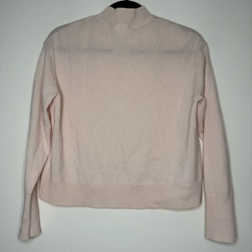 EVERLANE 100% Cashmere Mock Neck Cozy Lightweight Ribbed Fall Winter Sweater